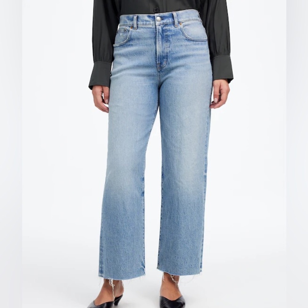 Madewell The Perfect Vintage Wide-Leg Crop Jean in Hallstead Wash